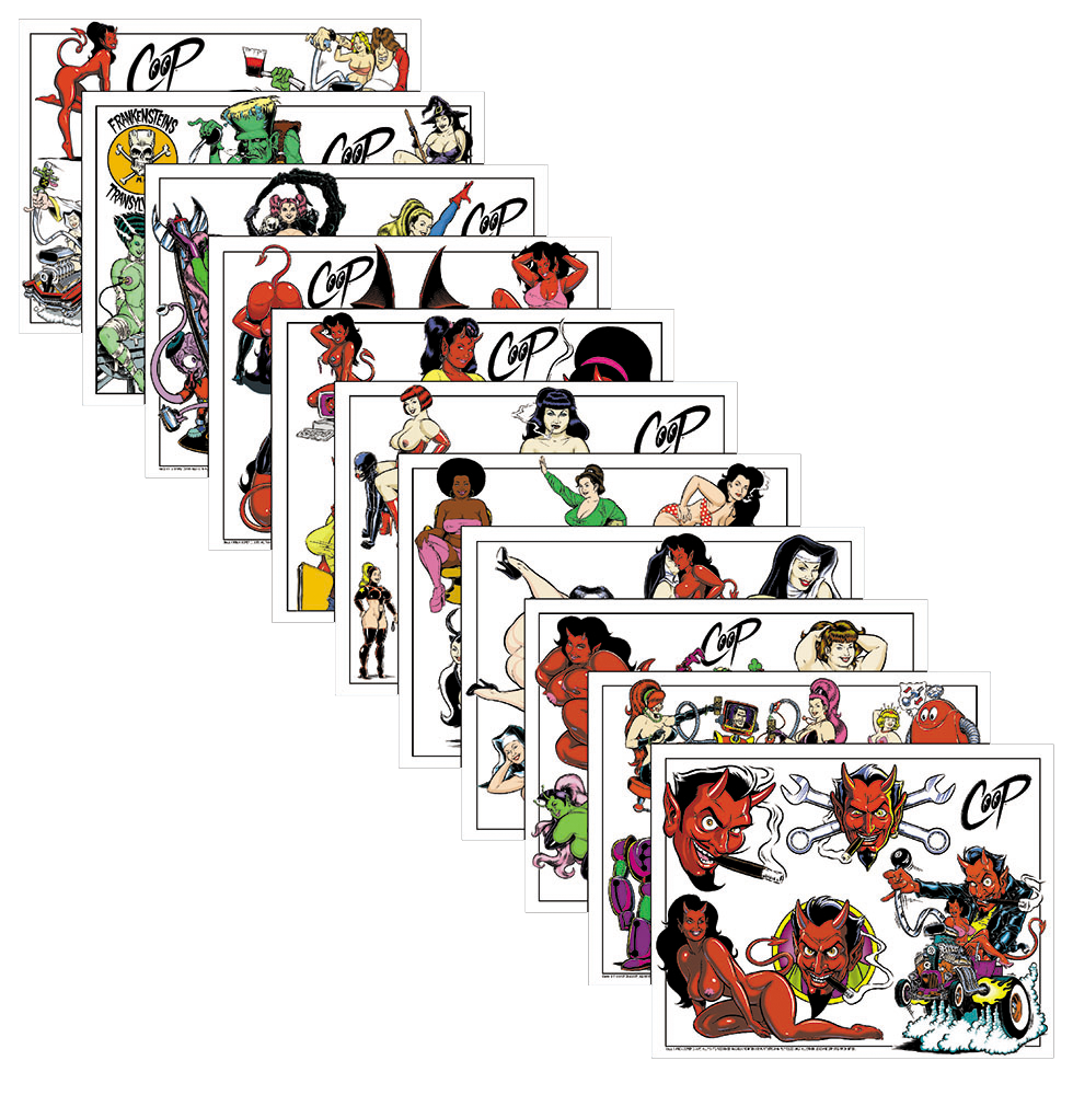 Von Franco Freaky Tiki's Tower Records Poster Pop Sticker Pack